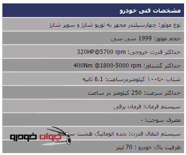 مشخصات فنی خودرو ولوو XC90