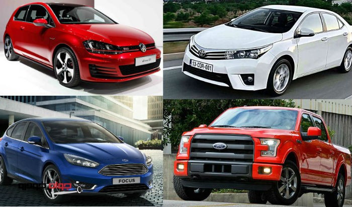 پر فروش ترین خودروهای سال 2015