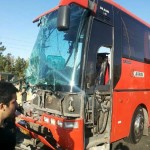 برخورد دو دستگاه اتوبوس در محور تهران-کرج حادثه آفرید