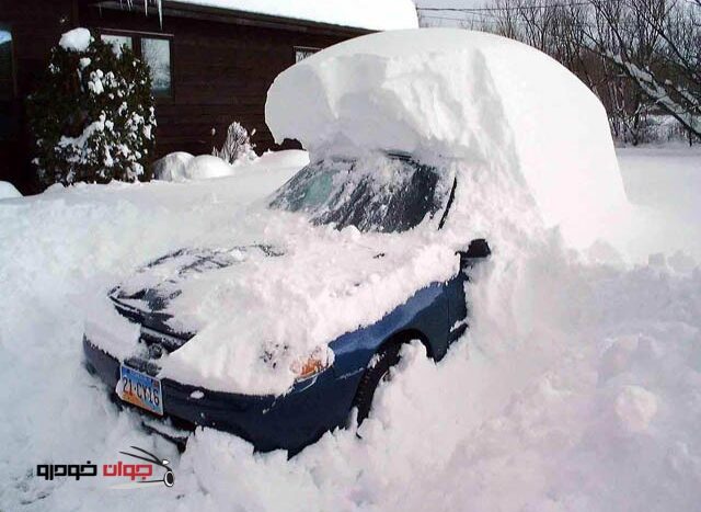 برف روی خودرو