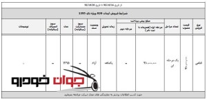 شرایط فروش لیفان 820