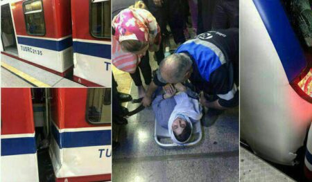 تصادف قطار مترو در ایستگاه طرشت-1