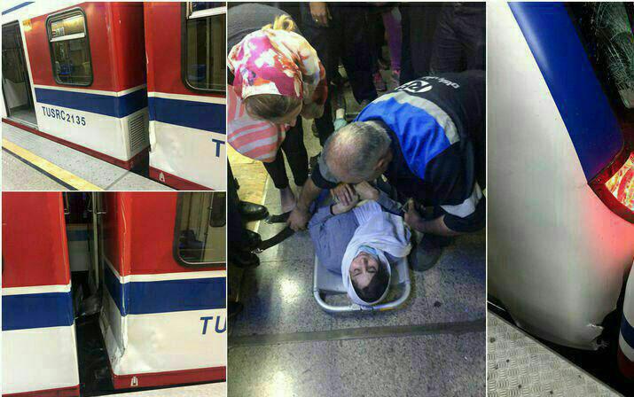 تصادف قطار مترو در ایستگاه طرشت-1