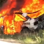 خودرو مسابقه ای راننده محبوب آتش گرفت/ فورد اسکورت کن بلاک در آتش