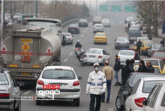 افزایش آلودگی هوای پایتخت نسبت به ساعات اولیه روز