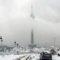 بارش برف در برج میلاد