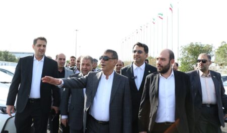 مراسم بازدید از تاکسی های هیبریدی خودروسازان راین در جزیره کیش