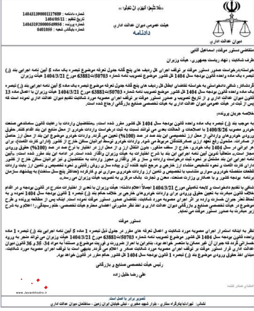 خودروهای وارداتی